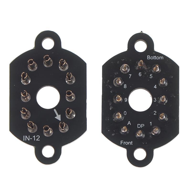 1/4Pcs 12Pin Ceramic Nixie Tube Holder Socket In-12 Glow Tube Socket Tube Holder In12