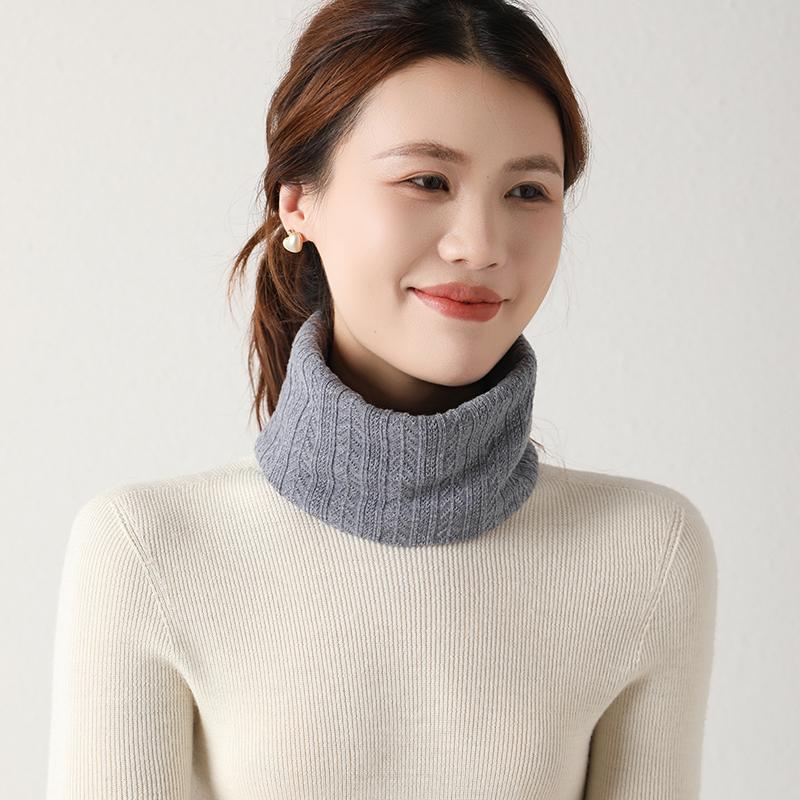 Women's Winter Warm Knit Neck Gaiter Soft Cozy Thermal Wheat Ear Pattern Scarf Multicolor Thickened Casual Neck Warmer