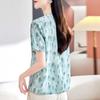 Medium Silk Top Women's Summer New Loose Large Size Belly Covering Meat Mulberry Silk T-shirt
