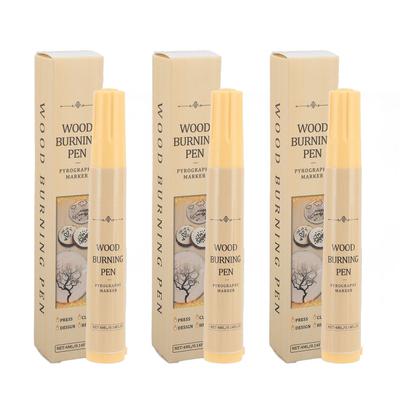 3Pcs Wood Burning Pen Kit Pyrography Marker Set Scorch Tools for Beginners Projects
