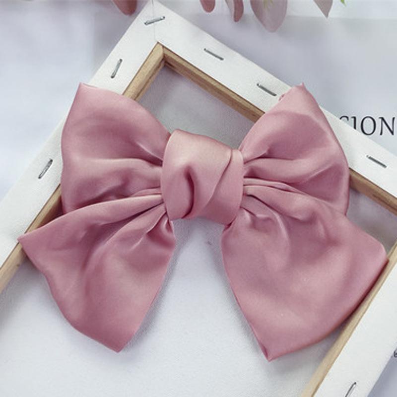 

Scione модные ленты для волос с большим бантом, заколка для волос для женщин и девочек, атласная заколка, аксессуары для волос