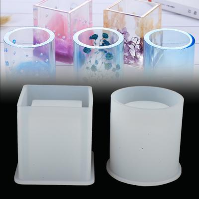 Silicone Resin Molds Holder Epoxy Casting Art Coaster Cup Pen Candle Mould Diy