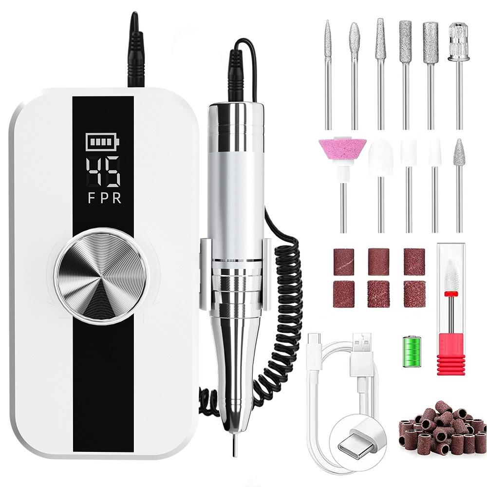 Portable Rechargeable Electric Nail Grinder for Polishing, Gel Removal, and Shaping