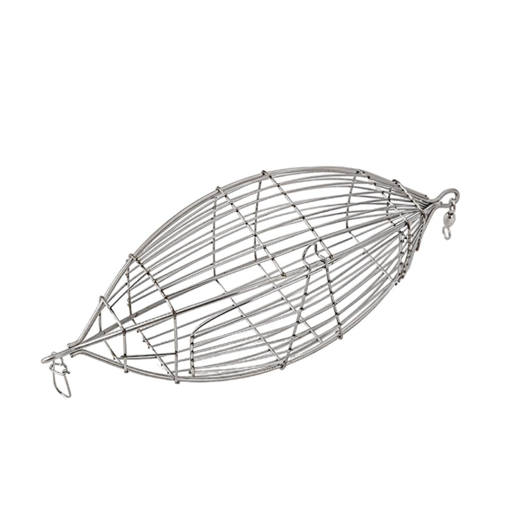 Fishing Bait Cage Stainless Steel Baits Trap Cage Basket Feeder Holder Fishing Accessories for Shrimp Crab Fish