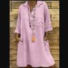 Women's Casual Dress Dress Button Decoration Religious Tradition Ethnic Loose Flared Skirt A-Line Dress