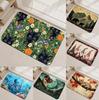 Black Cat Flower Bear Dwarf Door Mat Octopus Mermaid Maple Leaf Carpet Living Room Bedroom Bathroom Decorative Area Carpet