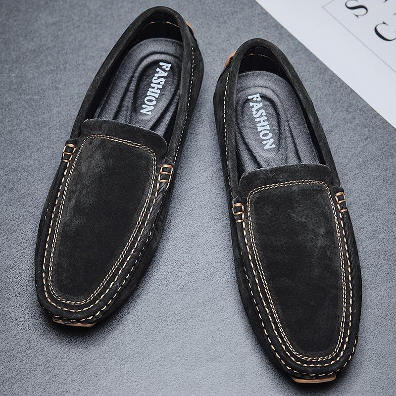 Mens Shoes Walking Shoes Breathable Shoes Men Loafers Italian Fashion Casual Hollow Out Boat Shoes Men Leather Moccasins Retro