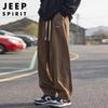 JEEP SPIRIT Men's Loose Wide-Leg Cargo Pants