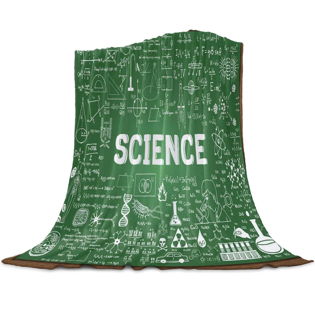 Physics Science Academic Algebra Formula Flannel Blanket for Bed Sofa Portable Soft Fleece Throw Blanket Funny Plush Blanket