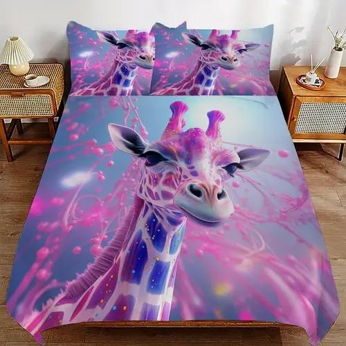 Comforter Giraffe Giraffe Background Theme Suitable For Children Kids And Adults Soft Warm Comfortable Breathable