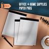3 Pack White Legal Pads 8.5 x 11 Note Pads, Wide Ruled Notepads, Micro Perforated Lined Note Writing Pads 30 Sheets per Notepad Double-Side Printed