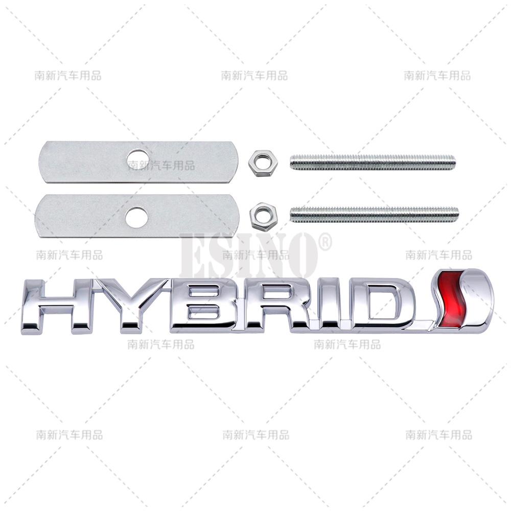Car Styling Hybrid 3D Grill Rear Trunk Fender Metal Chrome Zinc Alloy Emblem Badge for Toyota RAV 4 Prado Camry Corolla Yaris