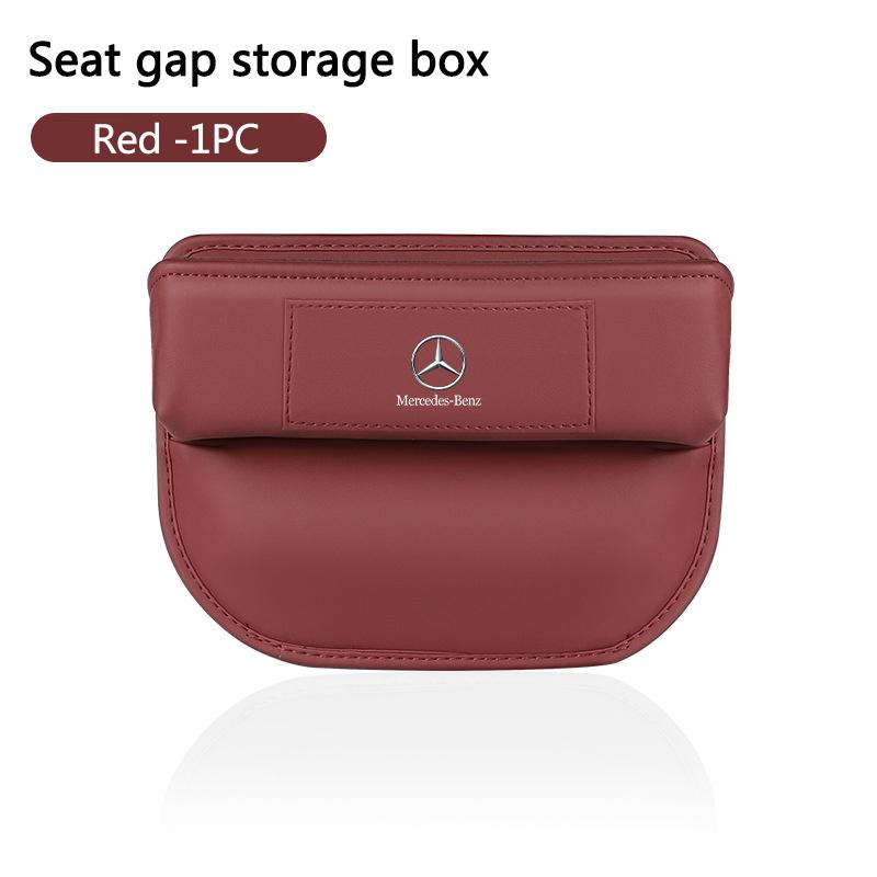 Skórzane Pudełko do Przechowywania w Szczelinie Bocznej Fotela Samochodowego Dla Mercedes Benz Klasy A C E S G GLC CLE CLA GLB GLS W177 W205 W213 W222 X167 Akcesoria