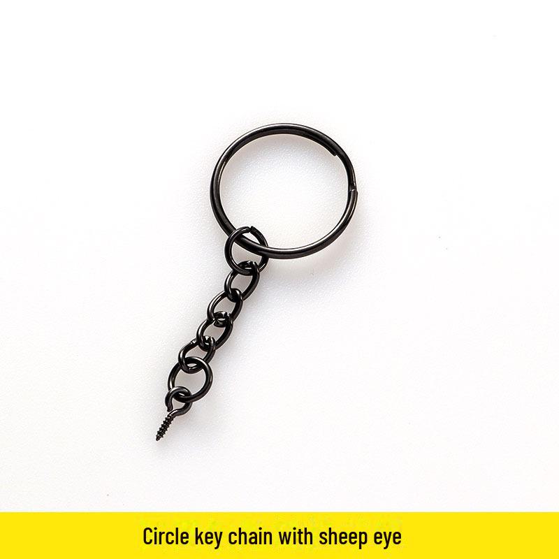 Gun Black Metal Key Chain Doll DIY Jewelry Handmade Accessory