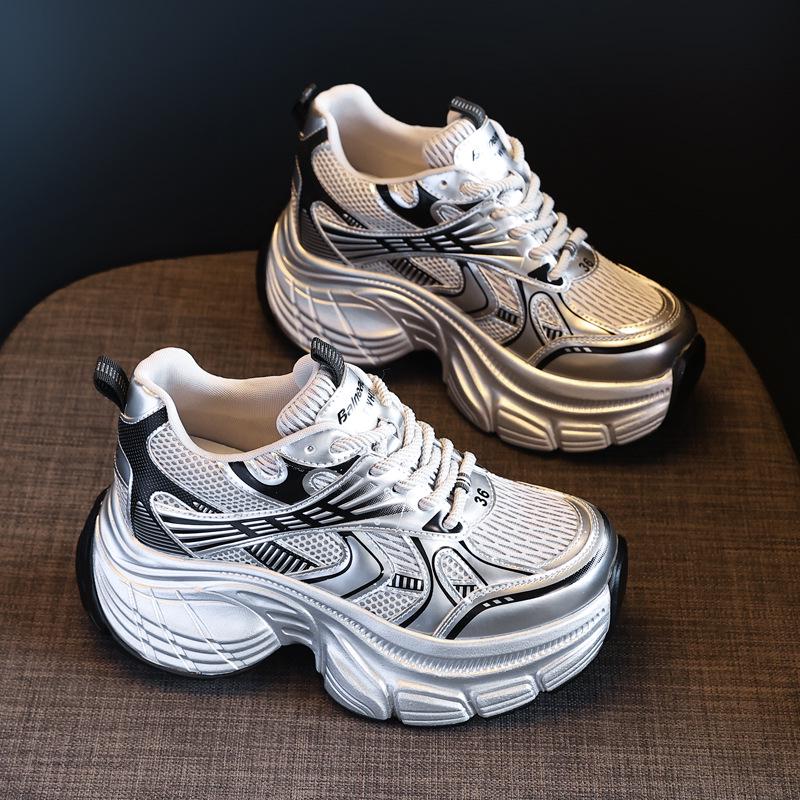 TW8162-5 Women's Thick-Soled Hidden Heel Dad Shoes - 2025 Autumn Fashion Sports Casual Sneakers