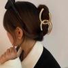 Pinza a morsetto in metallo ad alto livello con fiocco per capelli 2024 per donna: Pinza per Capelli a Forma di Squalo, Grande, Elegante, Stile Freddo, per la Nuca