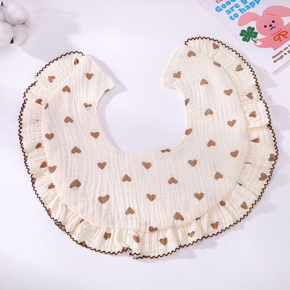 Ins Style Einfache Baumwoll-Baby-Lätzchen Neugeborenen-Druck Weiches Spucktuch Säugling Junge Mädchen Füttern Spucktuch Baby-Zubehör