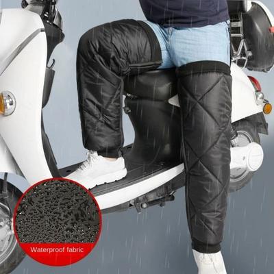 2 piezas de rodilleras de invierno para motocicleta, gruesas y cálidas, cortavientos, protectores para las rodillas