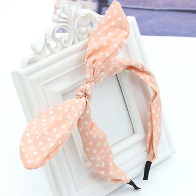 Floral Bow Hairband Fashion Polka-dot Rabbit Ear Hairpin Korean Hair Accessories Headband Jewelry