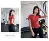 Women's V-neck Short Sleeve Quick-Dry Yoga and Running T-shirt