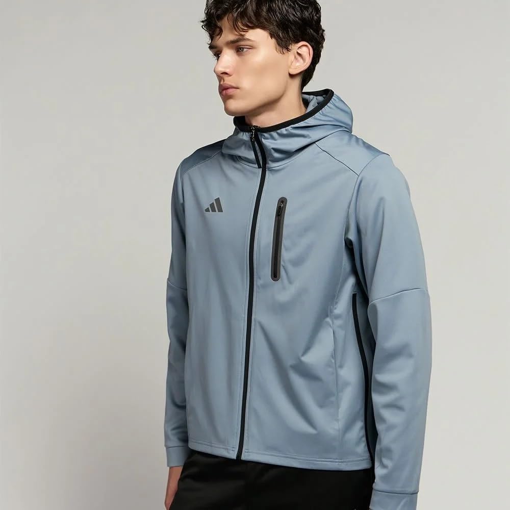 Adidas Hydro Sauna Suit Top and Bottom Set Jacket and Pants for and Workouts 4.0 (ADISS24M) - Running, Jogging, (Pre-Rubbed Blue, X-Large)