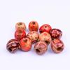 TX65 50pcs Fun Mix Wooden Bead Exquisite Texture Tribal Handmade Patterned Bead Necklace Bracelet Charms DIY Jewelry Accessories