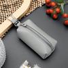 Simple Key Storage Bag Single/Double Zipper PU Leather Wallet Coin Purse Keychain  Household