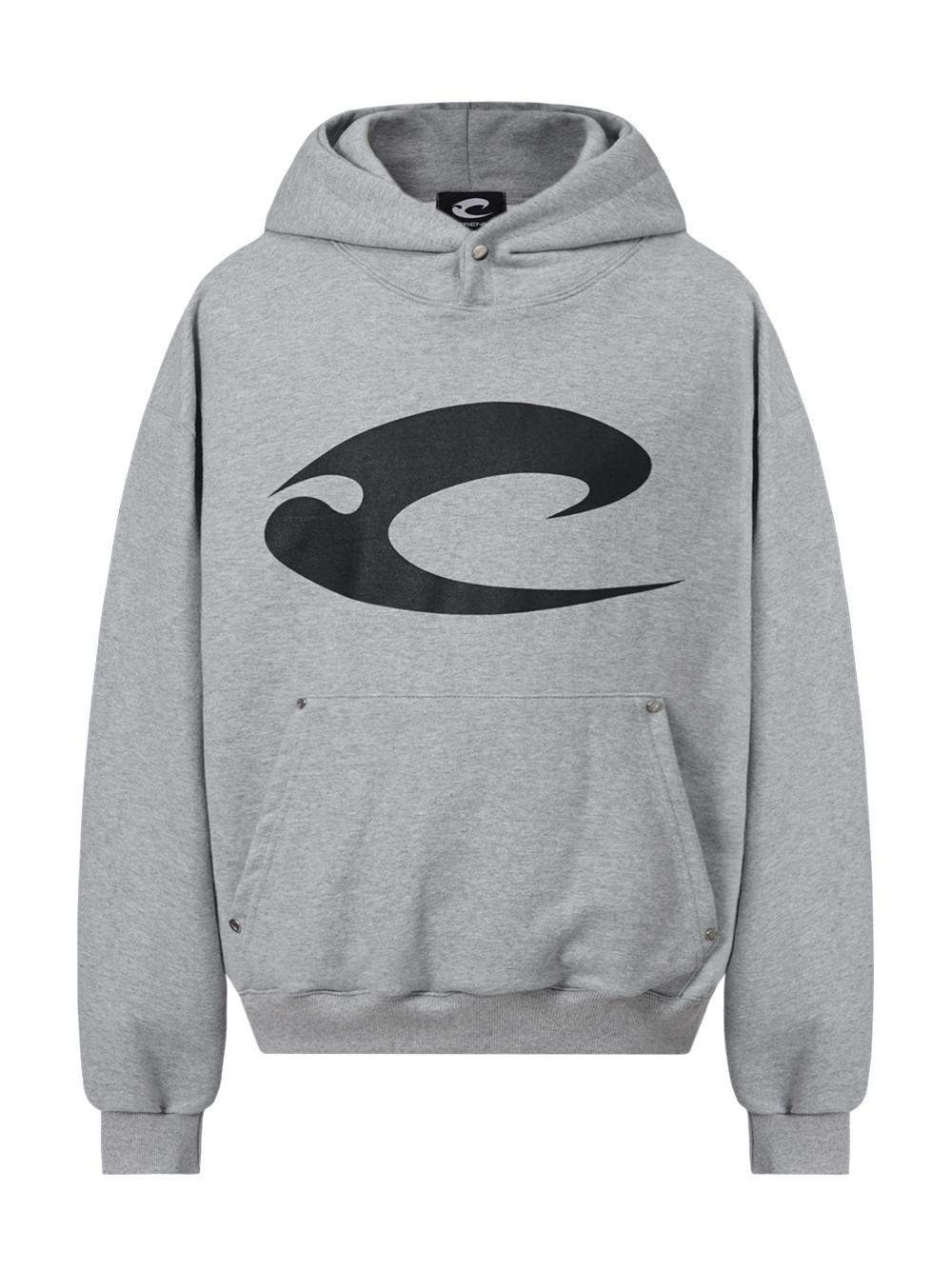 Lrenne Logo Printing Hoodie - Gray Gray/L