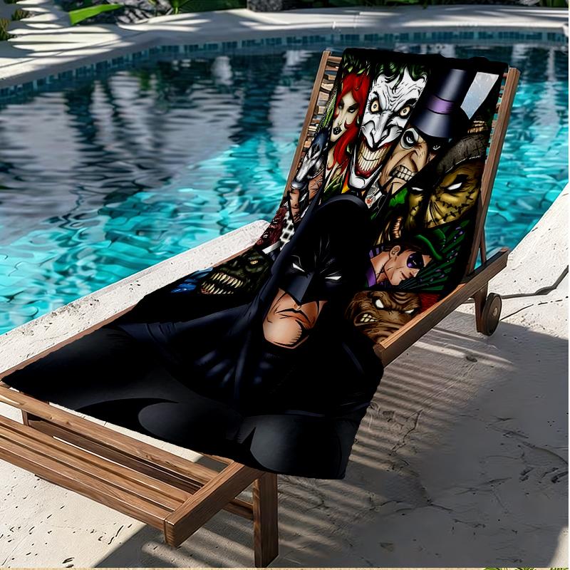 Superheroes Print Beach Towel, Versatile Lightweight Absorbent Beach Towel for Pool Surf Yoga Bathroom, Perfect Birthday Holiday Gift