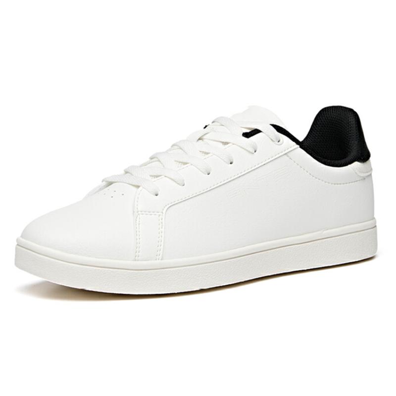 Anta Life Collection Low-Top Skateboard Shoes Men's White Black Sneakers 112018064-1