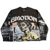 Meichao Retro Skull Diamond Letter Men'S And Women'S Base Loose Long-Sleeved T-Shirt