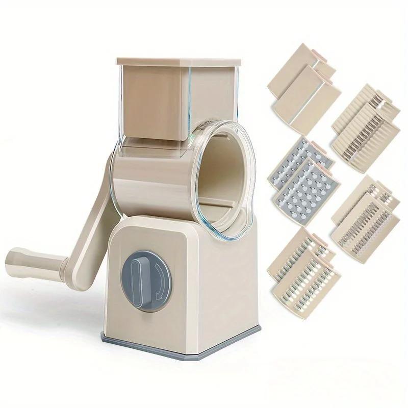 Multi Rotary Vegetable Cutter Slicer Functional Drum Hand Cranked Vegetable Potato Slicer Manual Cheese Chopper Machine Gadget