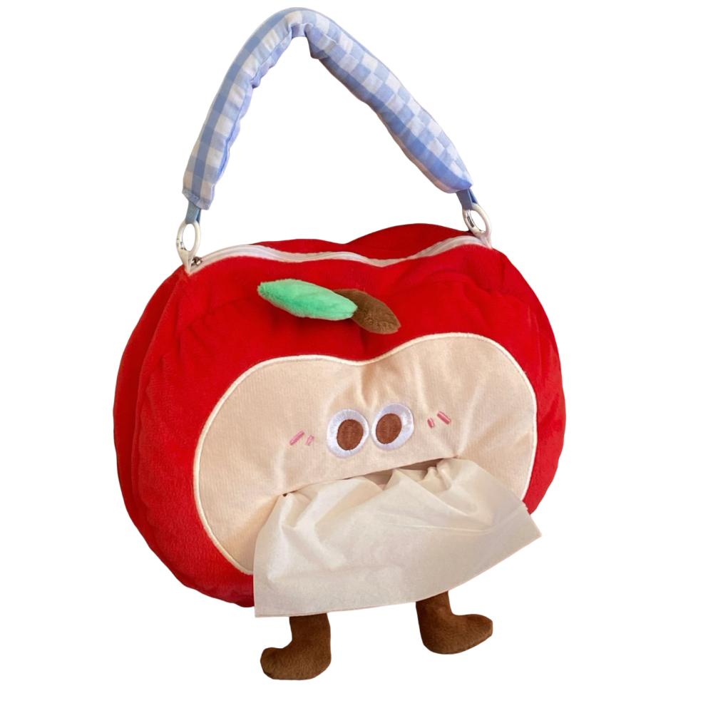 Reusable Hanging Tissue Bag Fruit Shape Tissue Storage Holder Wall Hanging Napkin Dispenser  Hotel Style B