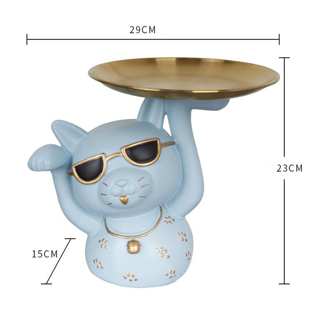 Statue Storage Tray Standing Resin Animal Sculpture Crafts Tabletop Countertop Shelf