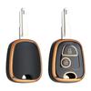 Peugeot Citroen Car Key Protective Shell - TPU Gold Edge Soft Cover