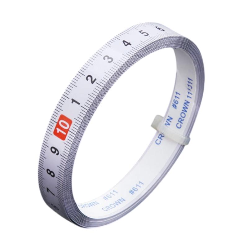 Carbon Steel Miters Track Tape Measure Self Adhesive Metric Scale Ruler 2/3Meter