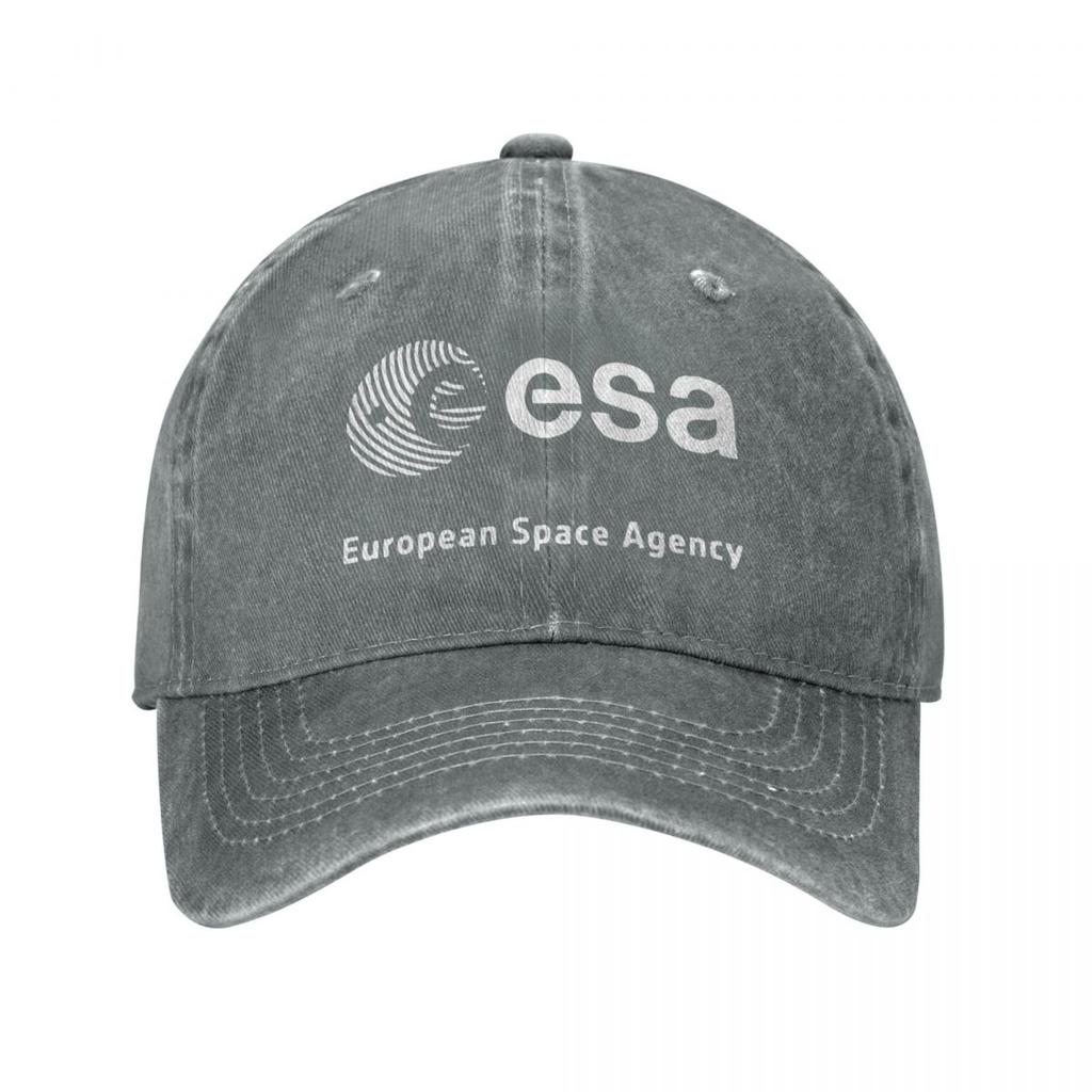 Vintage EESA European Space Agency Baseball Caps Unisex Distressed Denim Snapback Cap Esa Outdoor Activities Adjustable Hats Cap