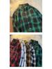 Retro rutig långärmad skjorta för kvinnor - Lös passform, Större storlekar, Koreansk stil Vårjacka