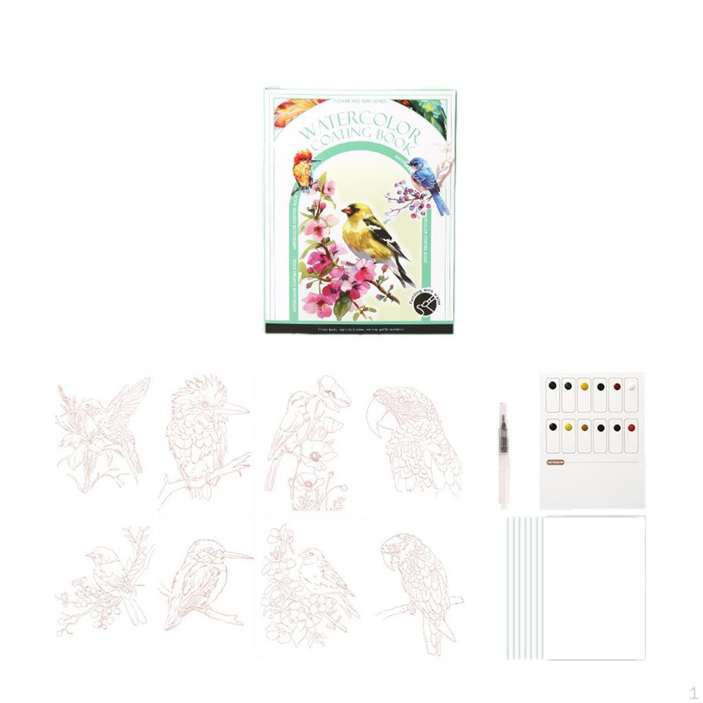 Watercolor Art Book, Painting Kit for Beginners, Water Colors Set Creative Projects