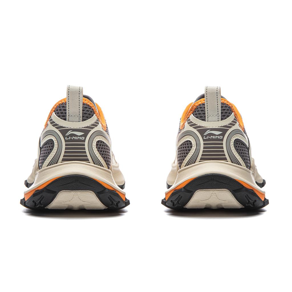 Li Ning Slip Resistant, Abrasion Resistant, Breathable Low top Chunky Sneakers Men's Greige AGCW055-1