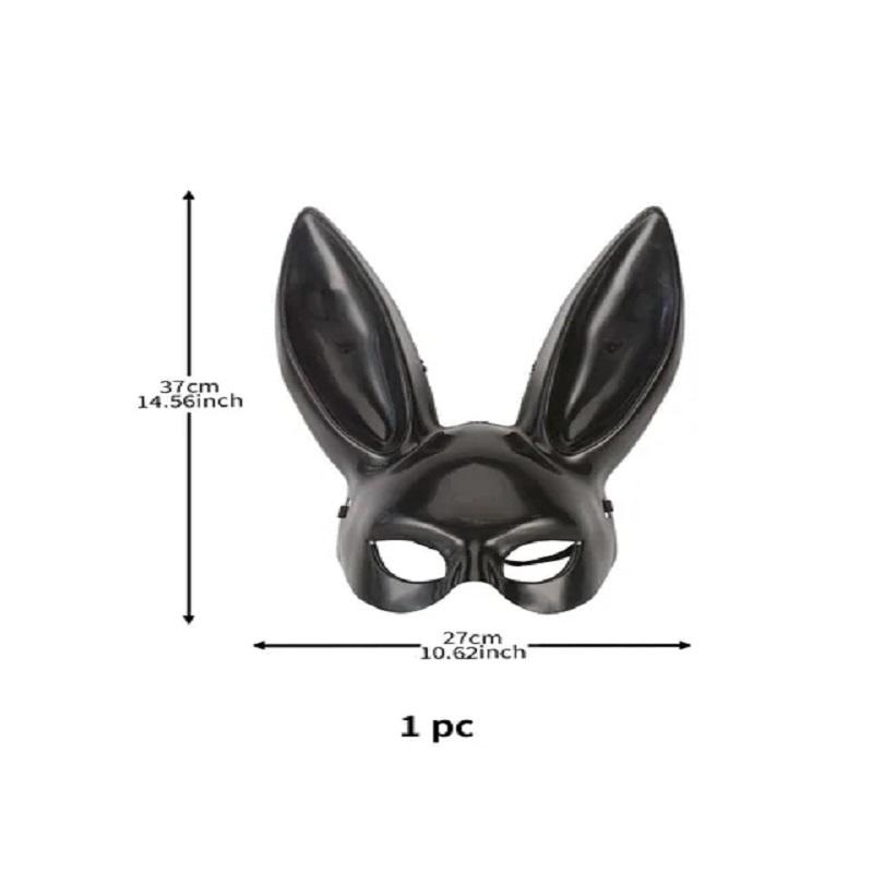 Fun Anime Black White Rabbit Mask Halloween Party Decoration Party Girl Sexy Long Ears Rabbit Bunny Mask Costume Cosplay