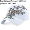 Women Casual Baseball Cap Glitter Crystal Flower Hat Diamond Travel Outdoor Hat