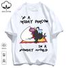 Sleeping In A Monday World Printing Retro Unisex T-Shirts Loose Cotton T Shirt Trendy Summer Tee Unisex Fashion Sports Clothes