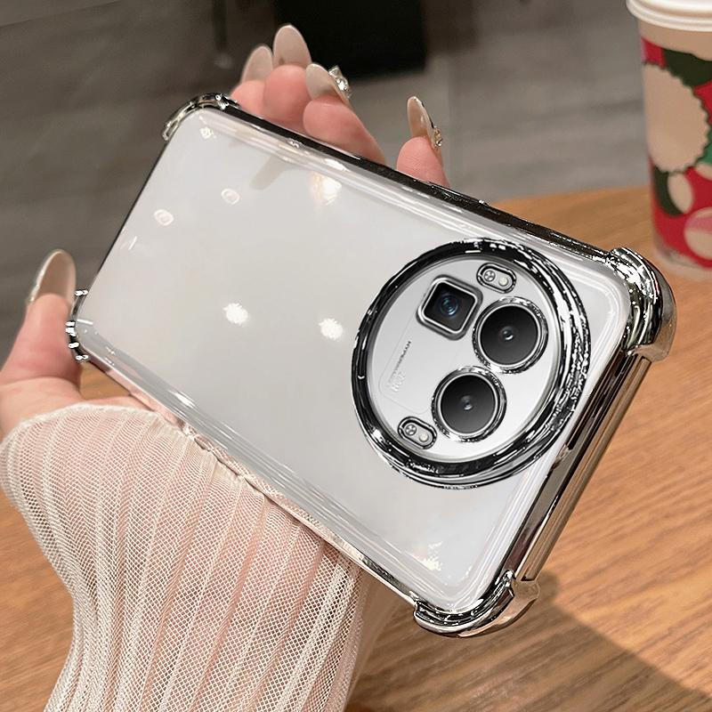 For Realme GT8 Pro Case Soft Clear Luxury Plating Magnetic Bracket Protection Phone Cover For Realme GT8 Shell Shockproof Bumper