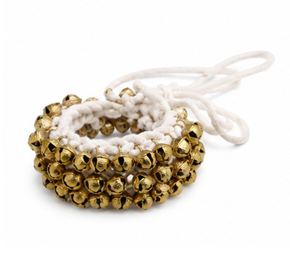 TreegoArt Professional Handmade Indian Kathak Ghungroo With Cotton Cord (50+50) Ghungroo - Pack Of (1 Pair)