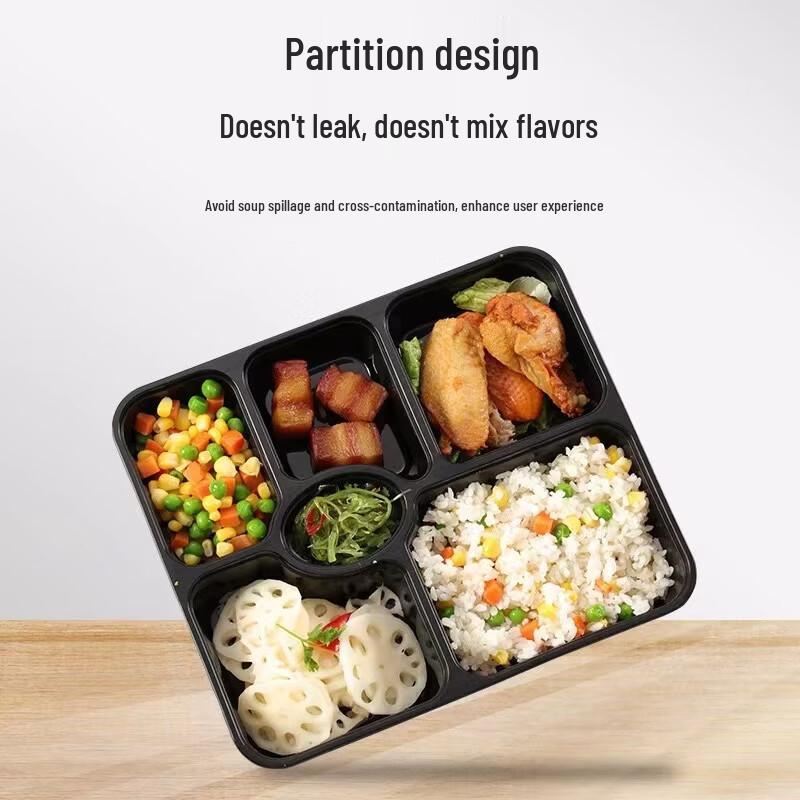 Disposable Thickened Compartment Food Containers