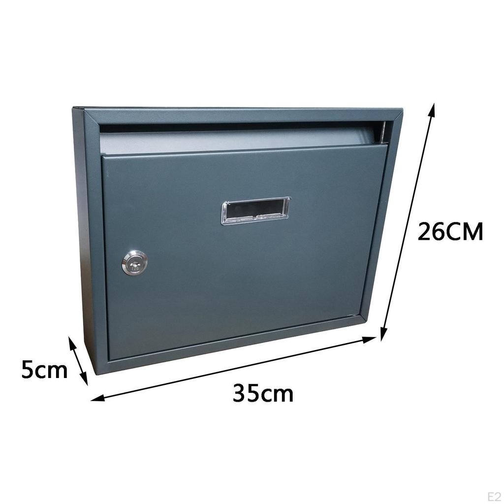 Modern Lockable Mailbox Combination Locking Box Durable Key Paperwork Magazines Holder Postbox and