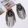 Cool Tassel Chain Epaulette Skull Jacket Vintage Brooch Exquisite Brooch Shoulder Board  Party