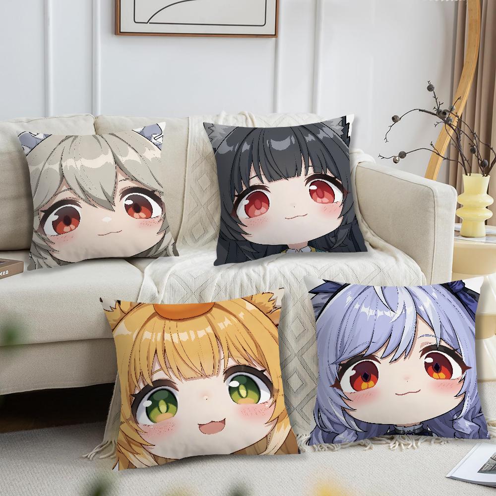kawaii ZZZ Zenless Zone Zero chibi Ju Fufu Comfortable soft Pillow Case for Sofa Living Room Home office Decor Protective Covers
