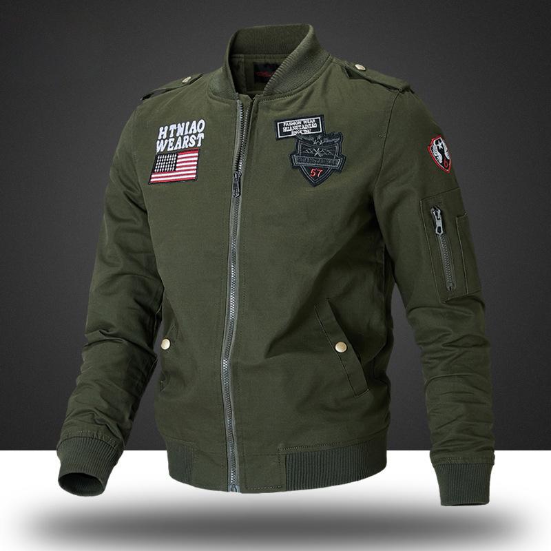 Новые осенние и зимние куртки из чистого хлопка для молодых мужчин в стиле милитари XXXXL — фото 3